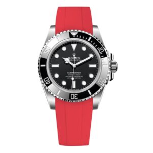 Rubber Strap - For Rolex Submariner - Red