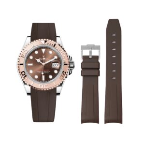 Rubber Strap - For Rolex Yacht-Master 40mm/42mm/37mm - Brown