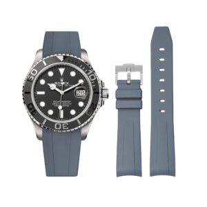 Rubber Strap - For Rolex Yacht-Master 40mm/42mm/37mm - Grey