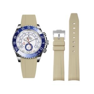 Rubber Strap - For Rolex Yacht-Master II 44mm - Beige