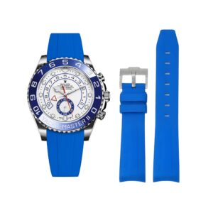 Rubber Strap - For Rolex Yacht-Master II 44mm - Blue