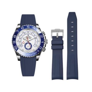 Rubber Strap - For Rolex Yacht-Master II 44mm - Navy Blue