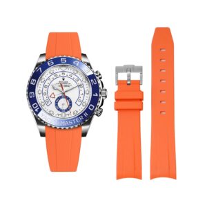 Rubber Strap - For Rolex Yacht-Master II 44mm - Orange