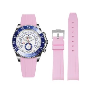 Rubber Strap - For Rolex Yacht-Master II 44mm - Pink