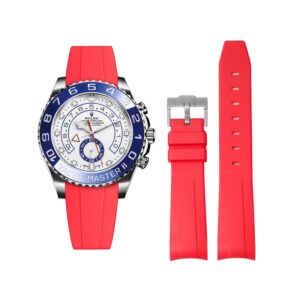 Rubber Strap - For Rolex Yacht-Master II 44mm - Red