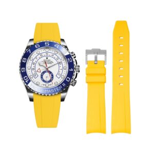 Rubber Strap - For Rolex Yacht-Master II 44mm - Yellow