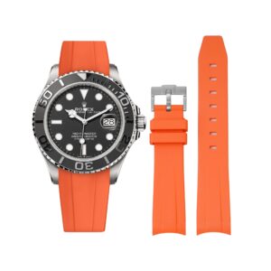 Rubber Strap - For Rolex Yacht-Master 40mm/42mm/37mm - Orange