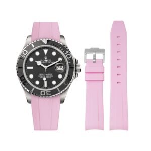 Rubber Strap - For Rolex Yacht-Master 40mm/42mm/37mm - Pink
