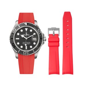 Rubber Strap - For Rolex Yacht-Master 40mm/42mm/37mm - Red