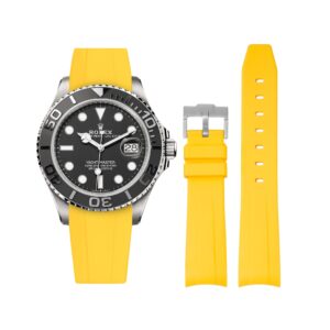 Rubber Strap - For Rolex Yacht-Master 40mm/42mm/37mm - Yellow