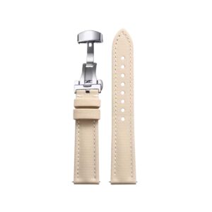 Sailcloth Watch Strap – FKM Rubber – Beige/White – MarinerTex™ by Retention Time