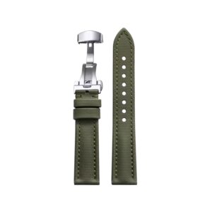 Sailcloth Watch Strap – FKM Rubber – Green – MarinerTex™ by Retention Time