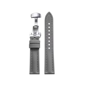 Sailcloth Watch Strap – FKM Rubber – Grey – MarinerTex™ by Retention Time