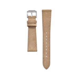 Suede Leather Watch Strap – Beige – Handmade – Retention Time