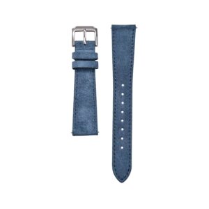 Suede Leather Watch Strap – Blue – Handmade – Retention Time