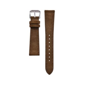 Suede Leather Watch Strap – Brown – Handmade – Retention Time