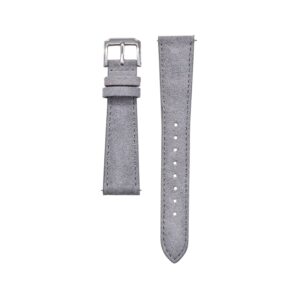 Suede Leather Watch Strap – Grey – Handmade – Retention Time