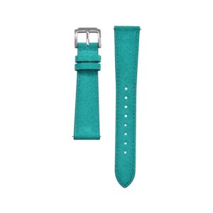 Suede Leather Watch Strap – Turquoise – Handmade – Retention Time