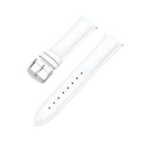 White Alligator Leather Watch Strap – Handcrafted Replacement Band – Retention Time