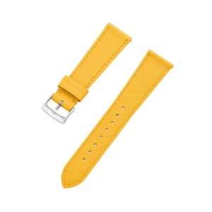 Yellow Leather Watch Strap – Handcrafted Replacement Band – Retention Time